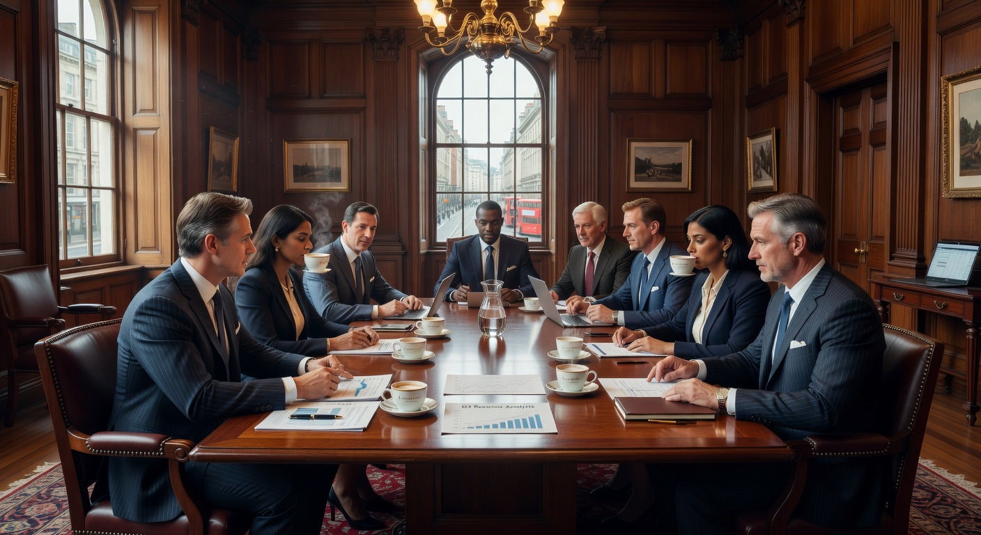 Professional business meeting in London