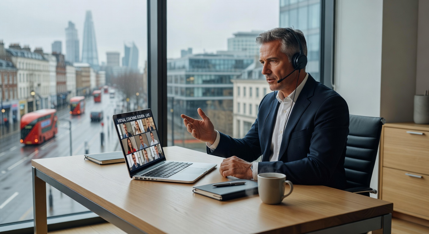 Virtual executive coaching session